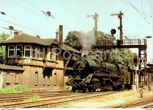 Lok 411150 rangiert in Camburg Saale - train - railway - Germany - unused - JH Postcards