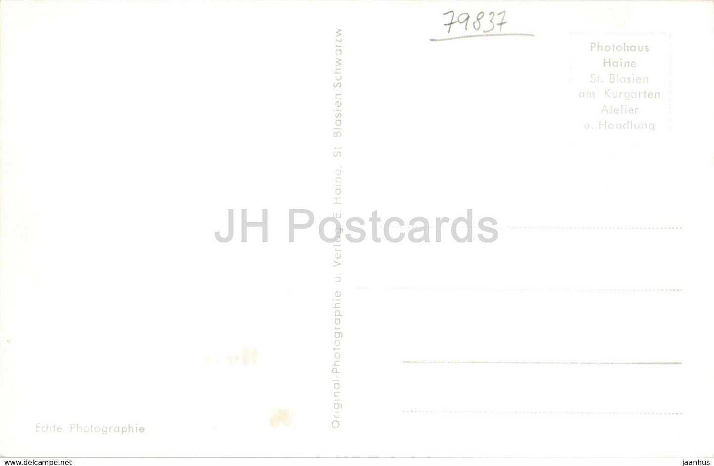 St Blasien sudl Hochschwarzwald - cathedral - old postcard - Germany - unused