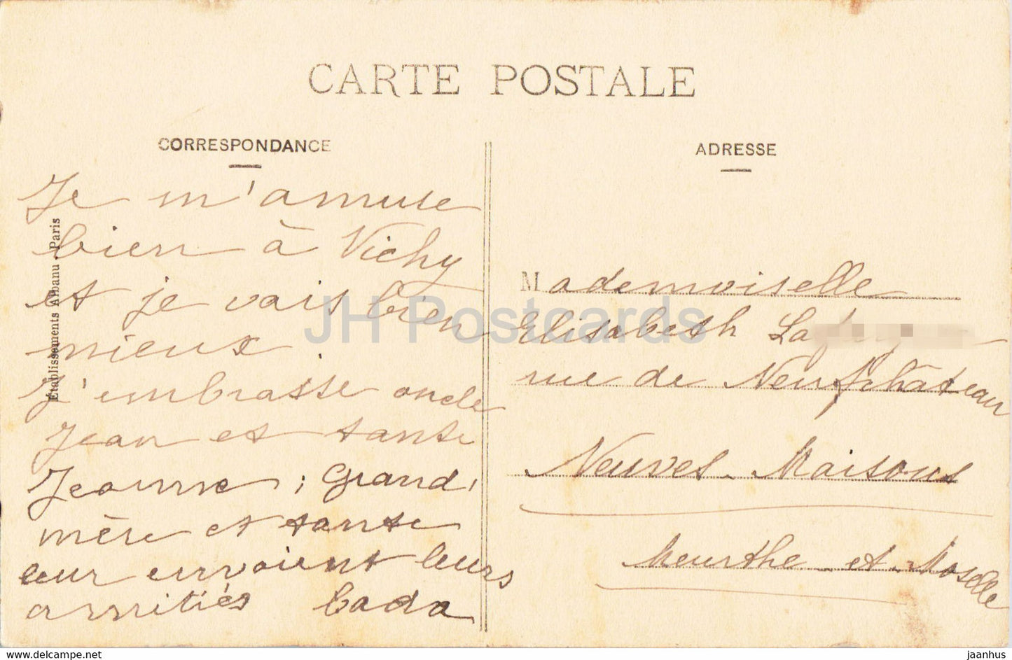 Vieux Bourbonnais - Vichy - Pont de Ris - 2348 - pont - illustration - carte postale ancienne - France - occasion