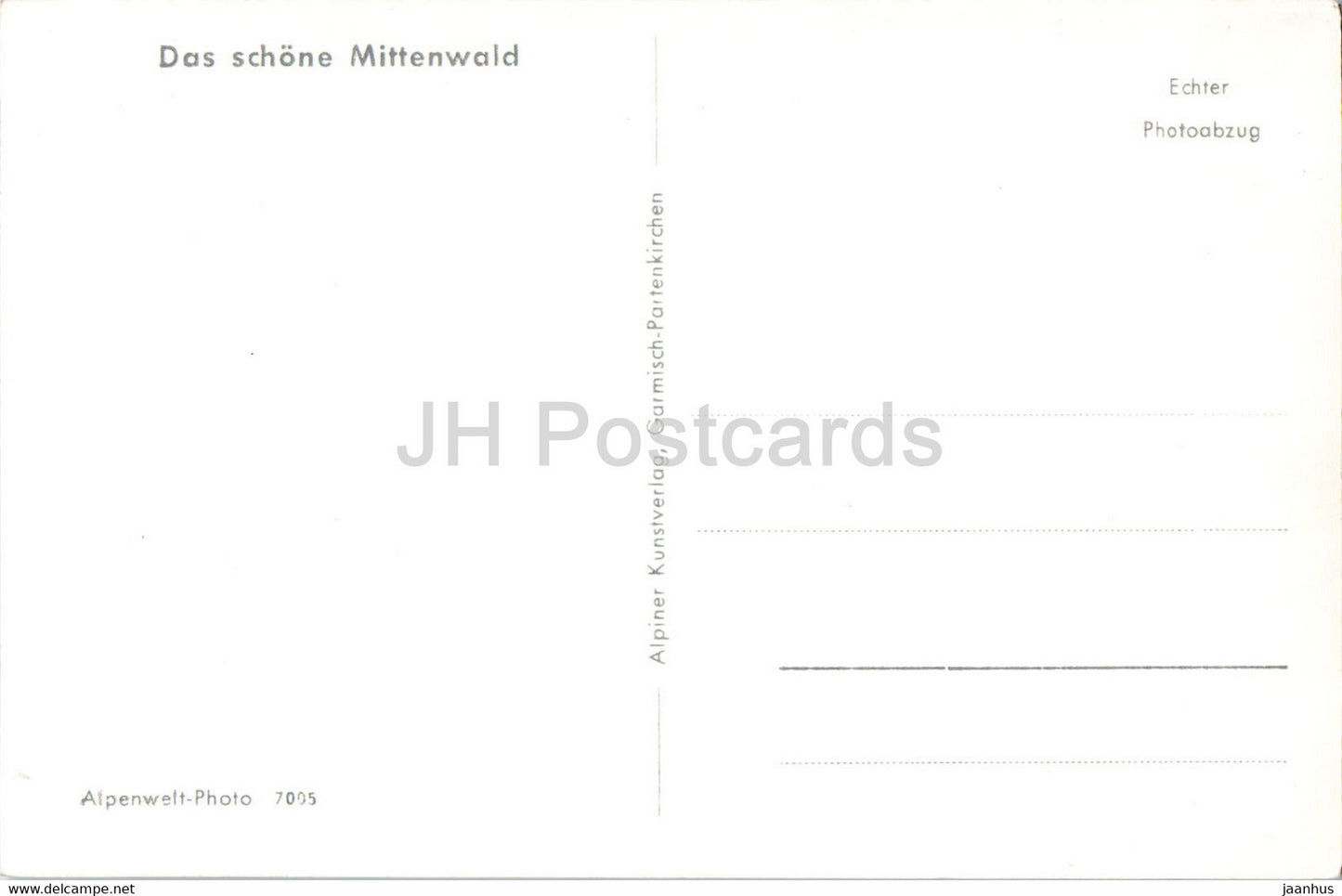 Mittenwald gegen Wettersteingebirge - Deutschland - unbenutzt
