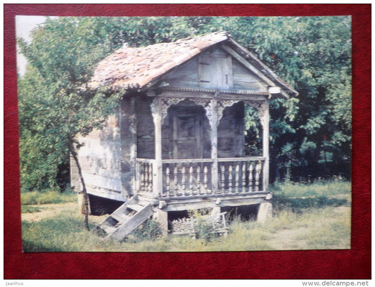 Barn from Mingrelia - Museum of Georgian Folk Architecture and Life - Tbilisi - 1985 - Georgia USSR - unused - JH Postcards