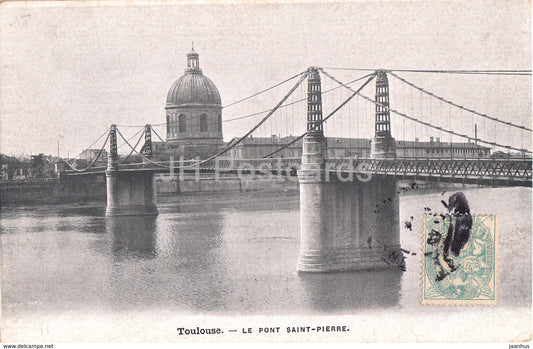 Toulouse - Le Pont Saint Pierre - bridge - old postcard - France - used - JH Postcards