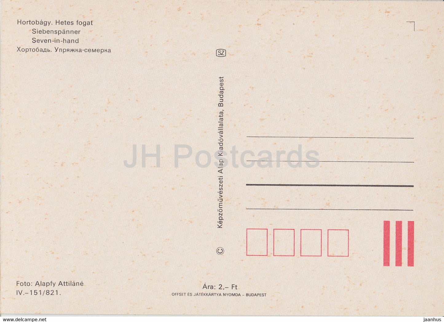 Hortobagy - Sieben in der Hand - Pferdekutsche - Ungarn - unbenutzt