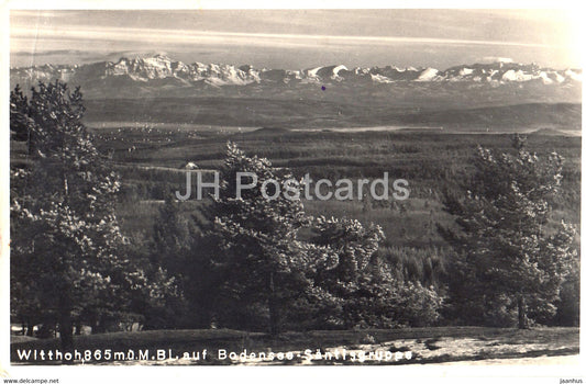 Witthoh 865 m auf Bodensee Santisgruppe - old postcard - 1938 -Germany - used - JH Postcards