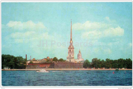 view of the Peter and Paul Fortress - Leningrad - St. Petersburg - 1975 - Russia USSR - unused - JH Postcards