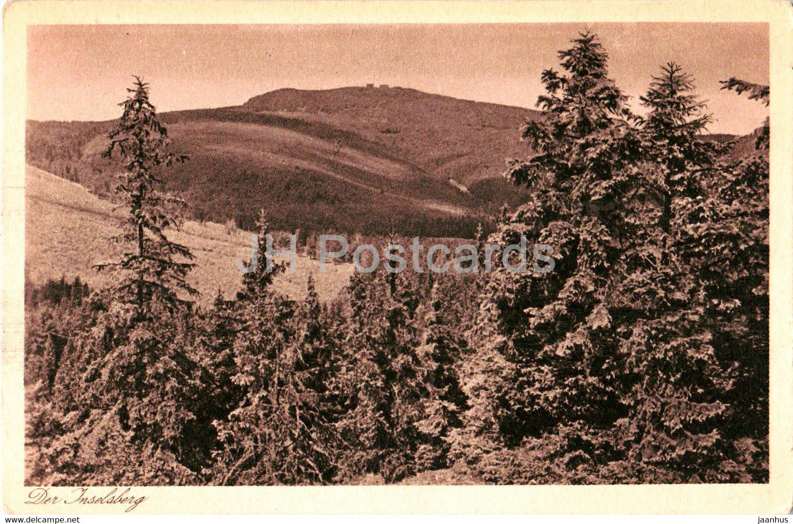 Der Inselsberg 916 m - 2355 - old postcard - Germany - unused - JH Postcards