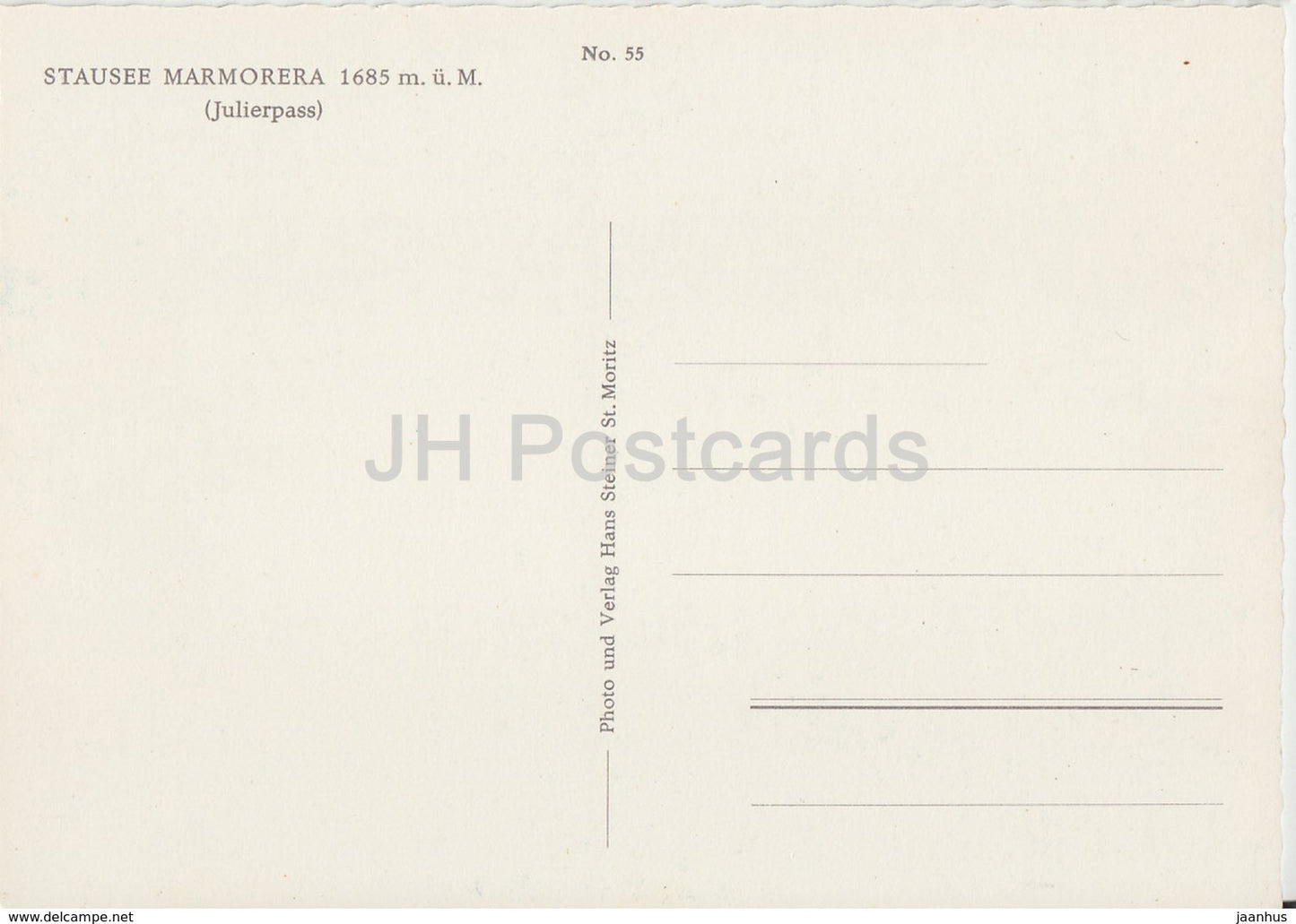 Stausee Marmorera 1685 m - Julierpass - Switzerland - unused