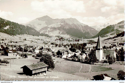 Saanen vue generale et Gstaad - 1176 - old postcard - Switzerland - unused - JH Postcards