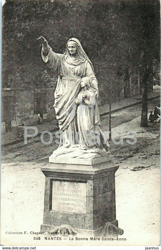 Nantes - La Bonne Mere Sainte Anne - 548 - old postcard - France - unused - JH Postcards