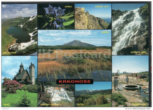 Wielki Staw - Snezka - Labe waterfall - Wang - Kotel - Mumlavy - Pramen Labe - Krkonose - mountains - Czech - used 2006 - JH Postcards