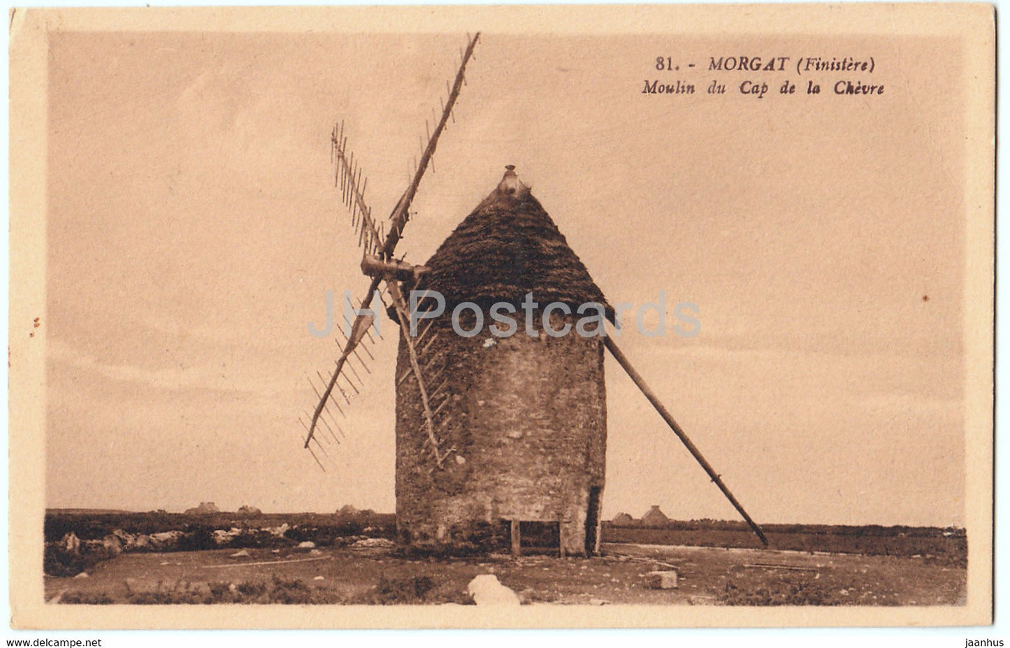 Morgat - Moulin du Cap de la Chevre - windmill - 81 - old postcard - France - unused - JH Postcards