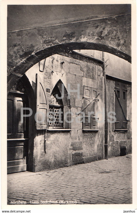 Nurnberg - Hans Sachshaus - Werkstatt - old postcard - Germany - unused - JH Postcards
