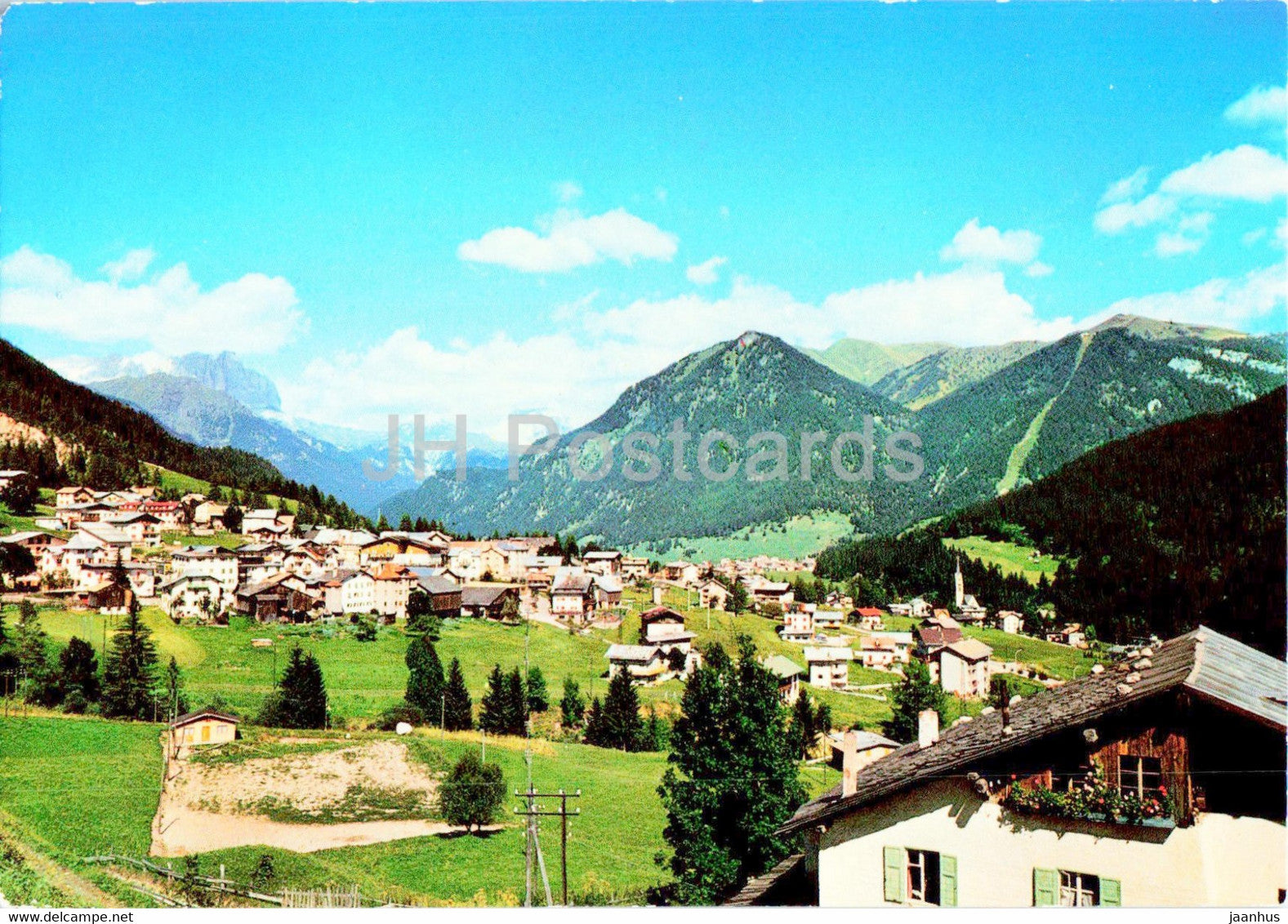 Vigo di Fassa 1400 m - Panorama - Italy - unused - JH Postcards