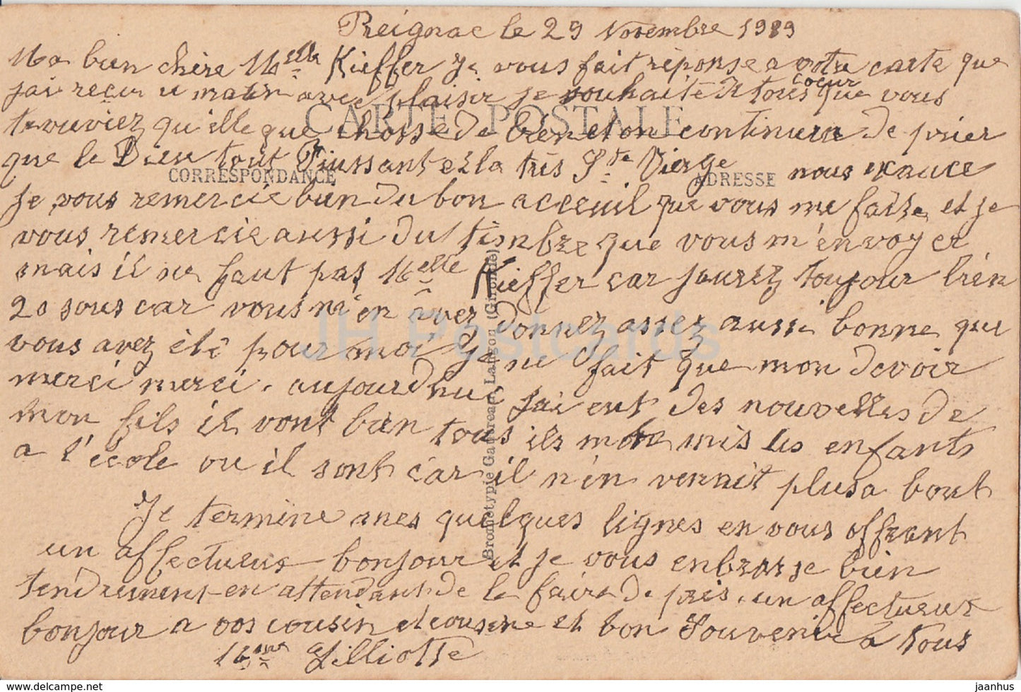 Preignac - Chateau La Montagne - 233 - alte Postkarte - 1939 - Frankreich - gebraucht