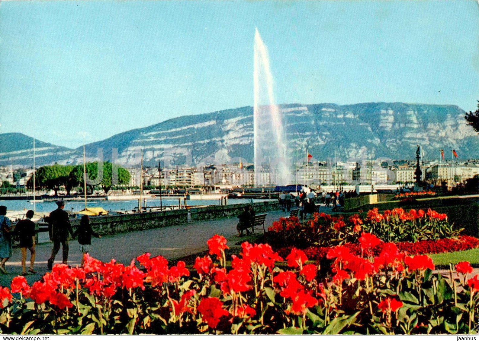 Geneva - Geneve - Le quai Wilson et le jet d'eau - 470 - 1975 - Switzerland - used - JH Postcards
