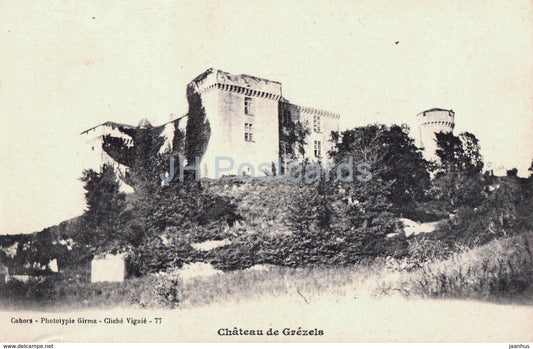 Chateau de Grezels - castle - old postcard - France - used - JH Postcards