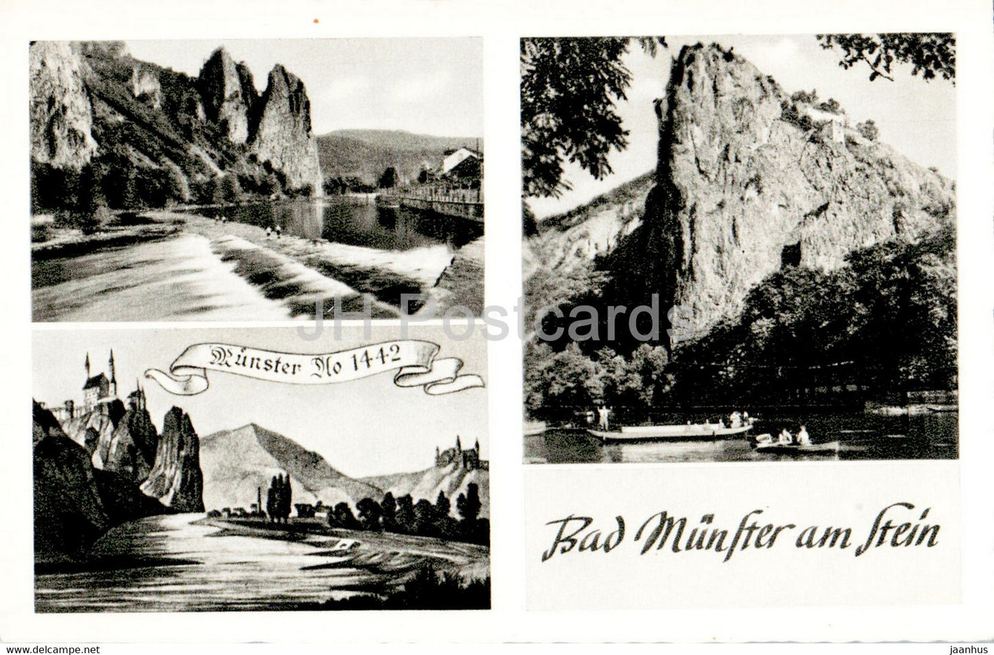 Bad Munster am Stein - Ruine Rheingrafenstein - old postcard - Germany - unused - JH Postcards