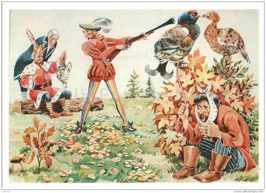 overseas prince - Afraid of Troubles , Cannot Have Luck - russian fairy tale by S. Marshak - 1985 - Russia USSR - unused - JH Postcards