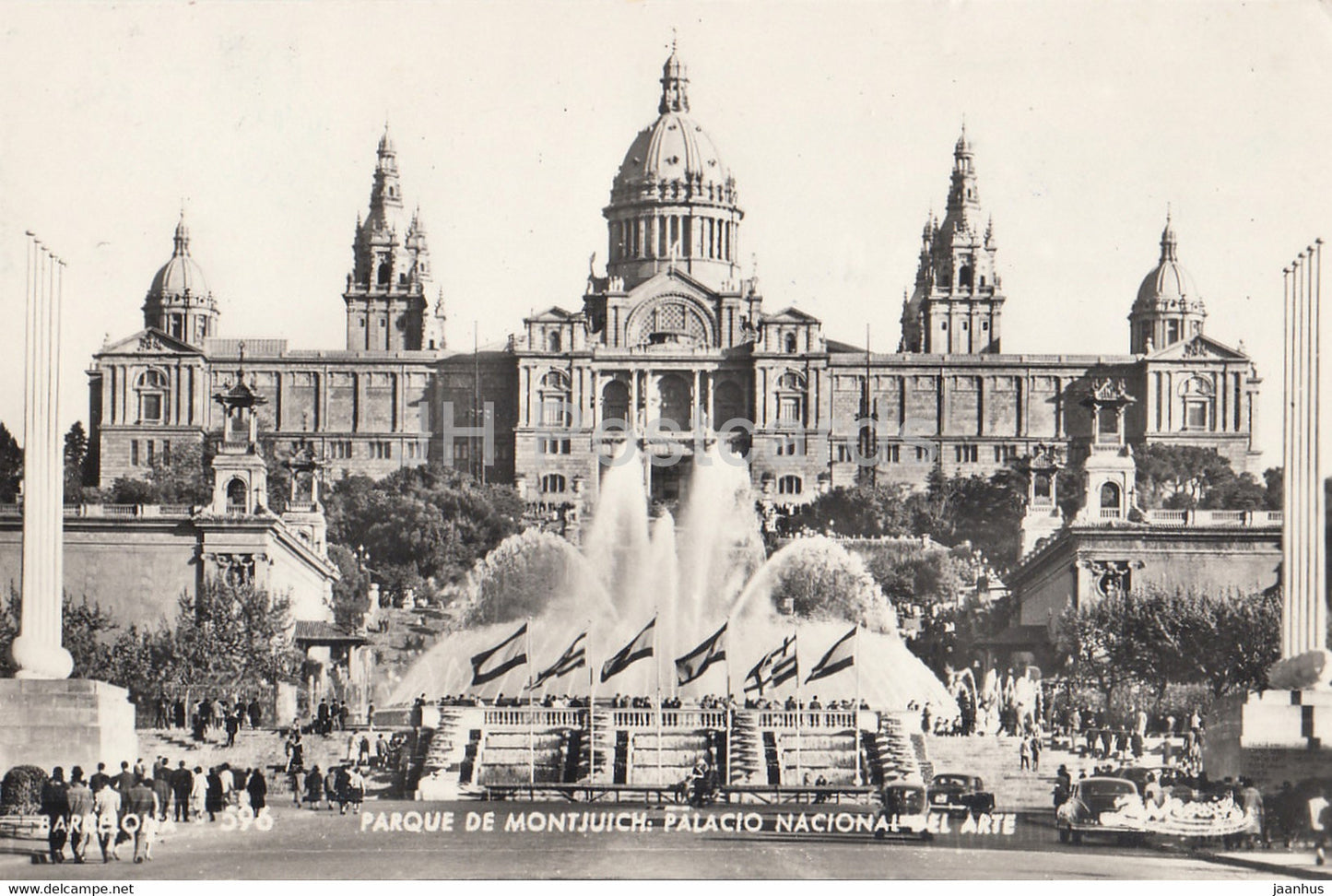 Barcelona - Parque de Montjuich - Palacio Nacional del Arte - 596 - old postcard - Spain - used - JH Postcards