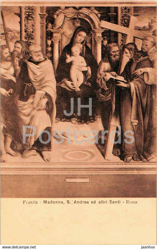 Francia - Madonna S Andrea ed altri Santi - Roma - painting - italian art - 464 - old postcard - Italy - unused - JH Postcards