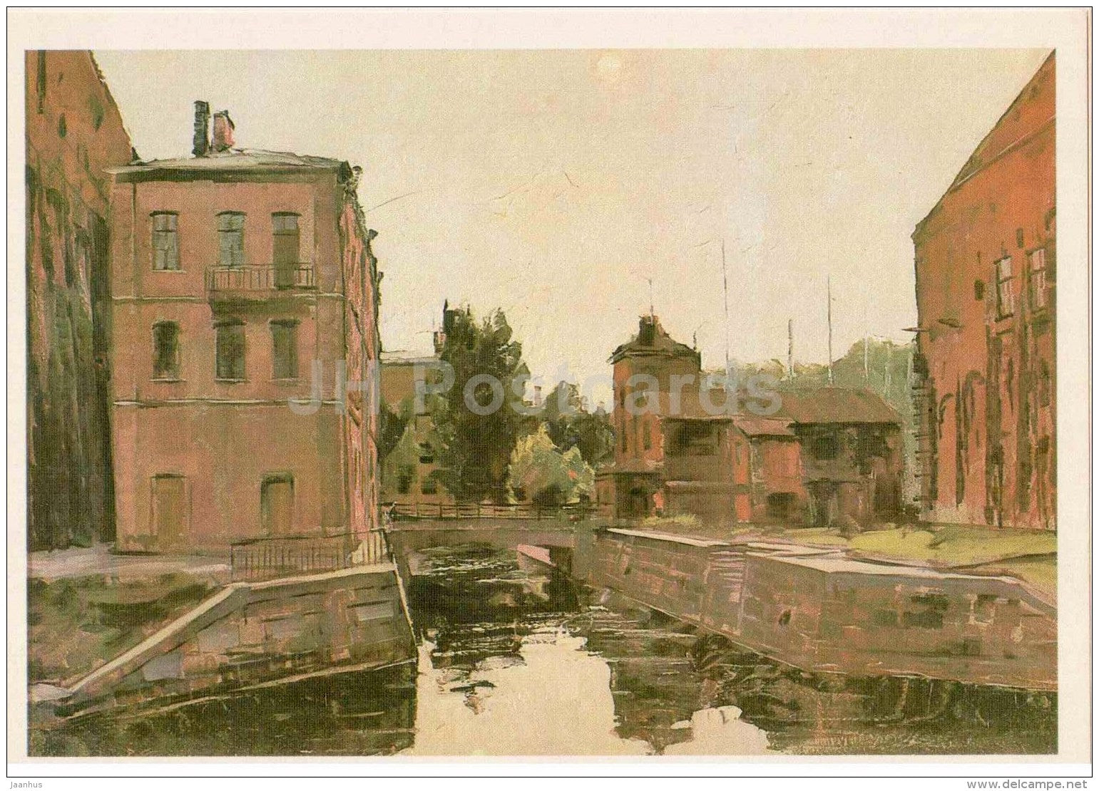 illustration by G. Manizer - New Holland - Kirov Radio Station Leningrad - St. Petersburg - 1978 - Russia USSR - unused - JH Postcards