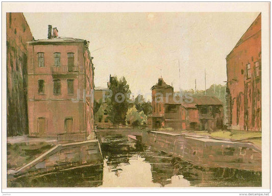 illustration by G. Manizer - New Holland - Kirov Radio Station Leningrad - St. Petersburg - 1978 - Russia USSR - unused - JH Postcards