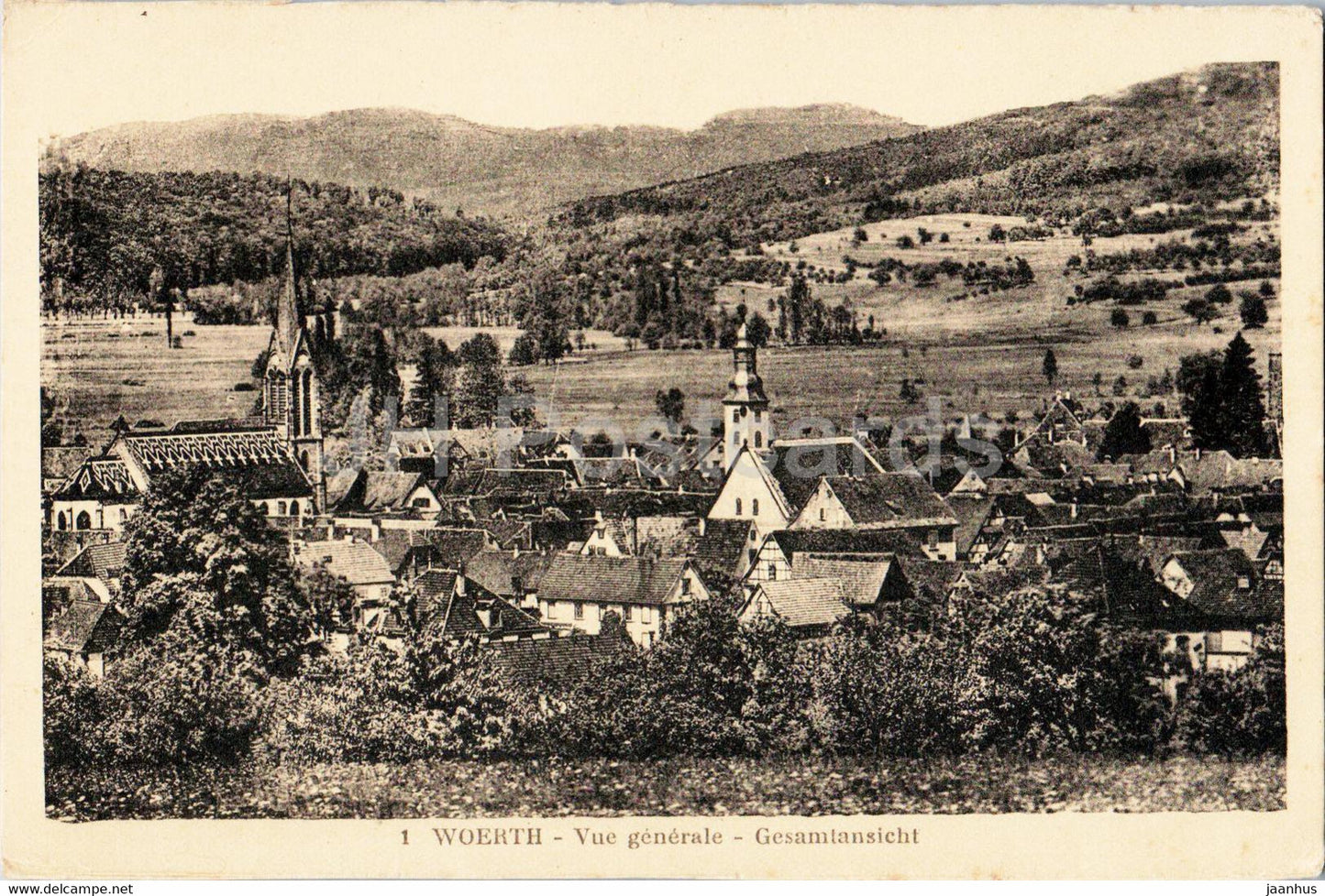 Woerth - Vue Generale - Gesamtansicht - 1 - old postcard - France - unused - JH Postcards