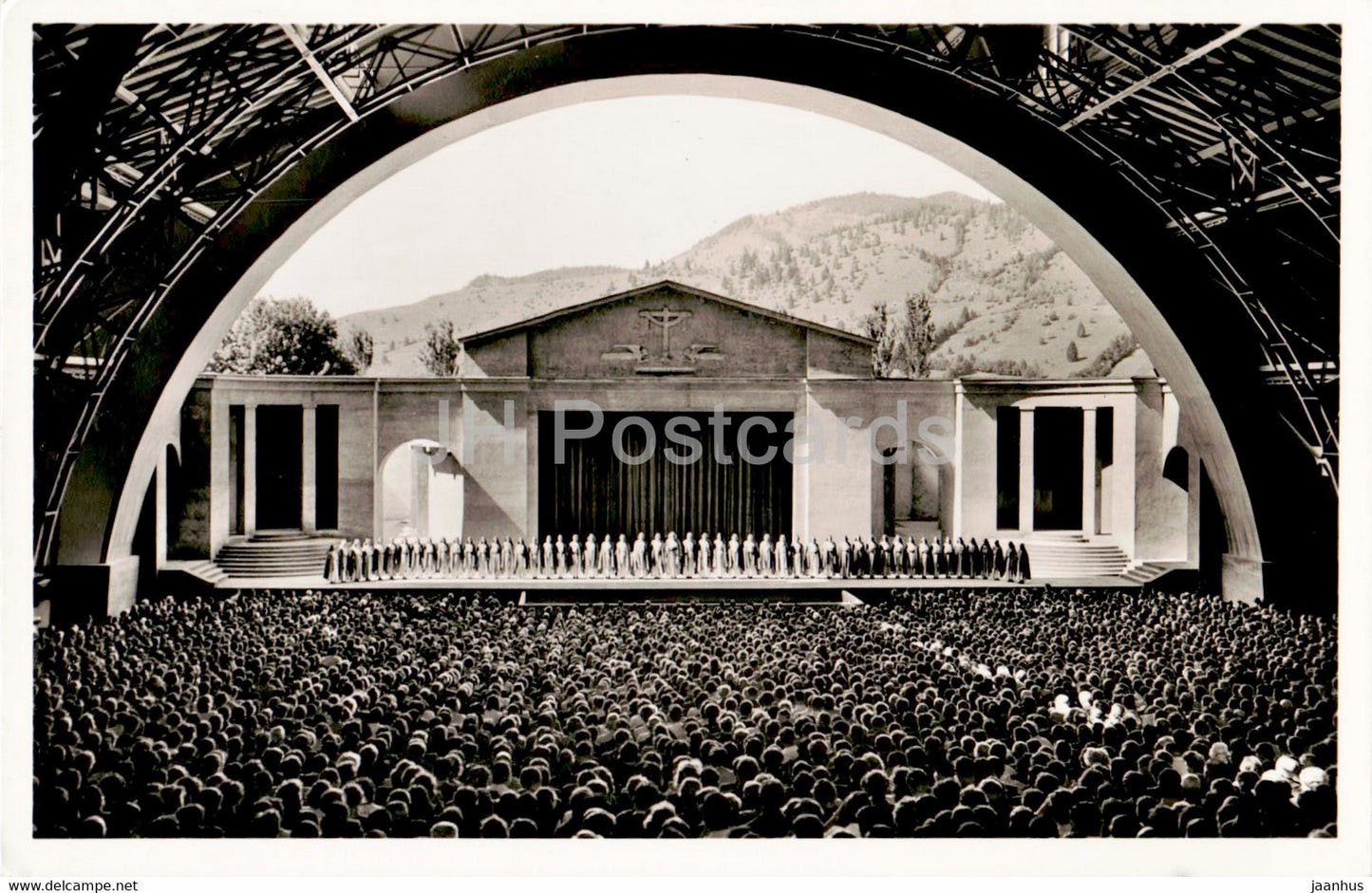 Passionspiele Oberammergau - Buhne mit Chor - theatre - old postcard - Germany - unused - JH Postcards