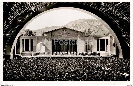 Passionspiele Oberammergau - Buhne mit Chor - theatre - old postcard - Germany - unused - JH Postcards