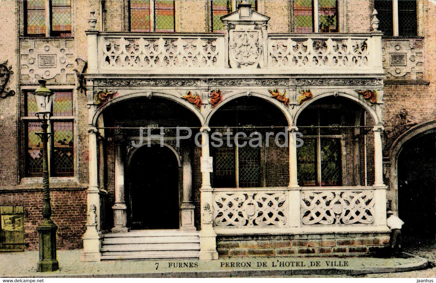 Furnes - Veurne - Perron de l'Hotel de Ville - 7 - old postcard - Belgium - used - JH Postcards