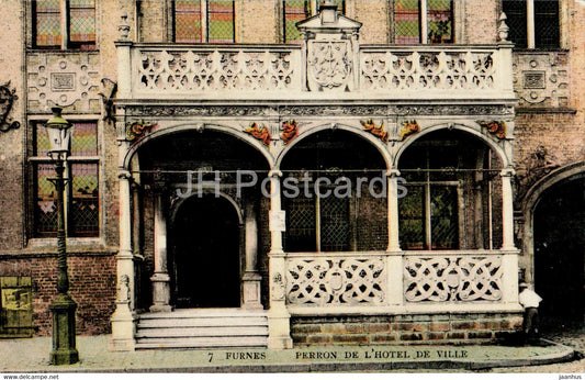 Furnes - Veurne - Perron de l'Hotel de Ville - 7 - old postcard - Belgium - used - JH Postcards