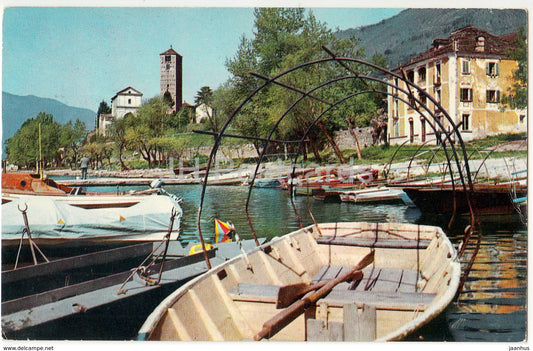 Locarno - Rivapiana - Il Porto dei pescatori - port - boat - 11244 - Switzerland - 1967 - used - JH Postcards