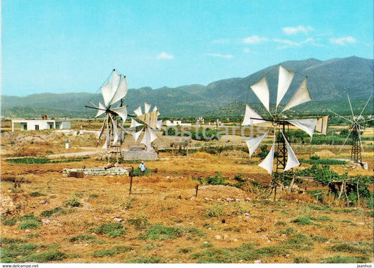 Mallia Crete - Windmills for irrigations - windmill - Greece - unused - JH Postcards