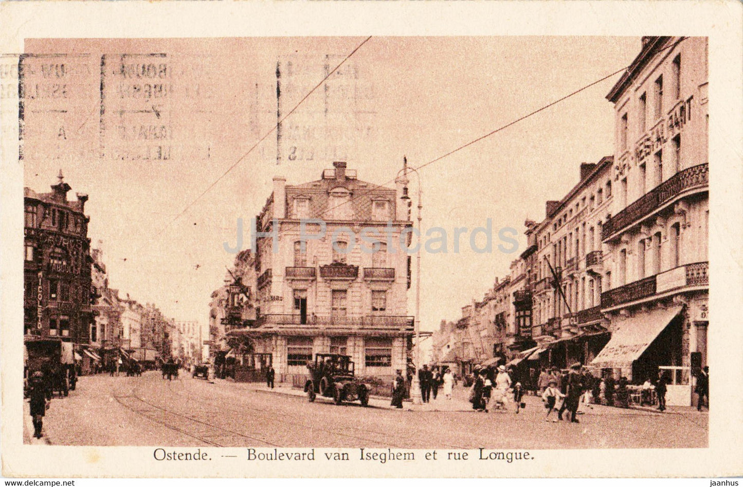 Ostende - Oostende - Boulevard van Iseghem et rue Longue - old postcard - 1927 - Belgium - used - JH Postcards