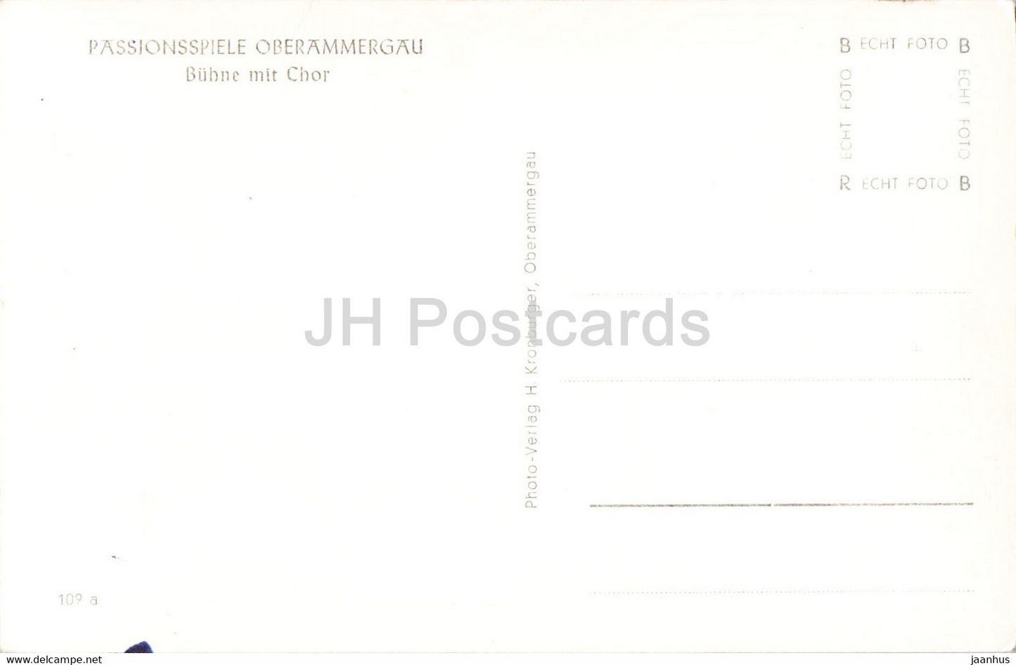 Passionspiele Oberammergau - Buhne mit Chor - théâtre - carte postale ancienne - Allemagne - inutilisé