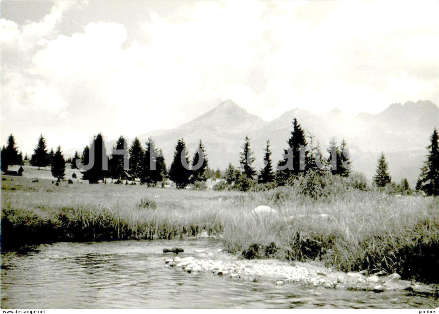 Vysoke Tatry - pohlad od Strby na Krivan a hreben Solisk - Strba - Krivan - Slovakia - Czechoslovakia - unused - JH Postcards