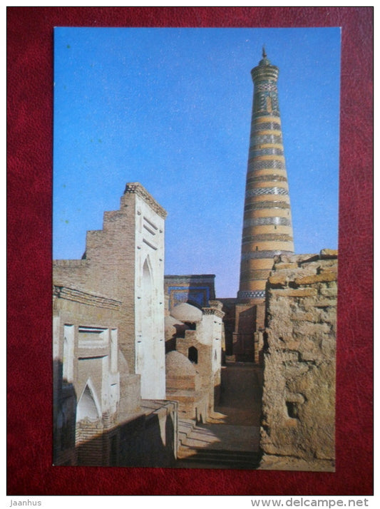 Ichan-Kala , the old part of the City - the Minaret of Islam-Hodja - Khiva - 1982 - Uzbekistan USSR - unused - JH Postcards