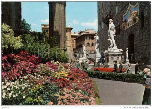 Mostra dei Fiori , Piazza della Signoria - Flower Show - Firenze - Toscana - 13 - Italia - Italy - unused - JH Postcards