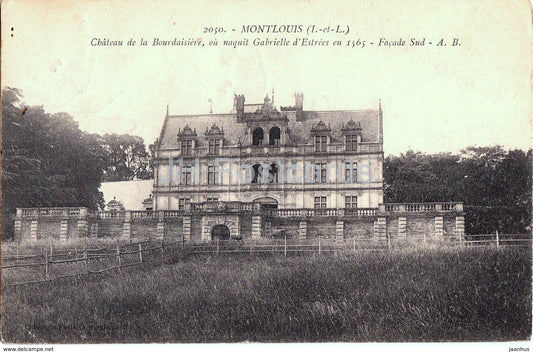 Montlouis - Chateau de La Bourdaisiere - castle - 2050 - old postcard - 1920 - France - used