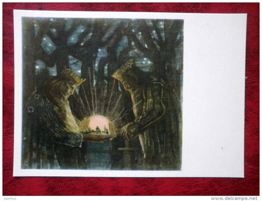 Painting by Lithuanian composer M. K. Ciurlionis - Fairy - tale of Kings - lithuanian art - 1976 - unused - JH Postcards