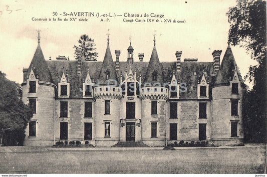 St Avertin - Chateau de Cange - castle - 30 - old postcard - France - unused - JH Postcards