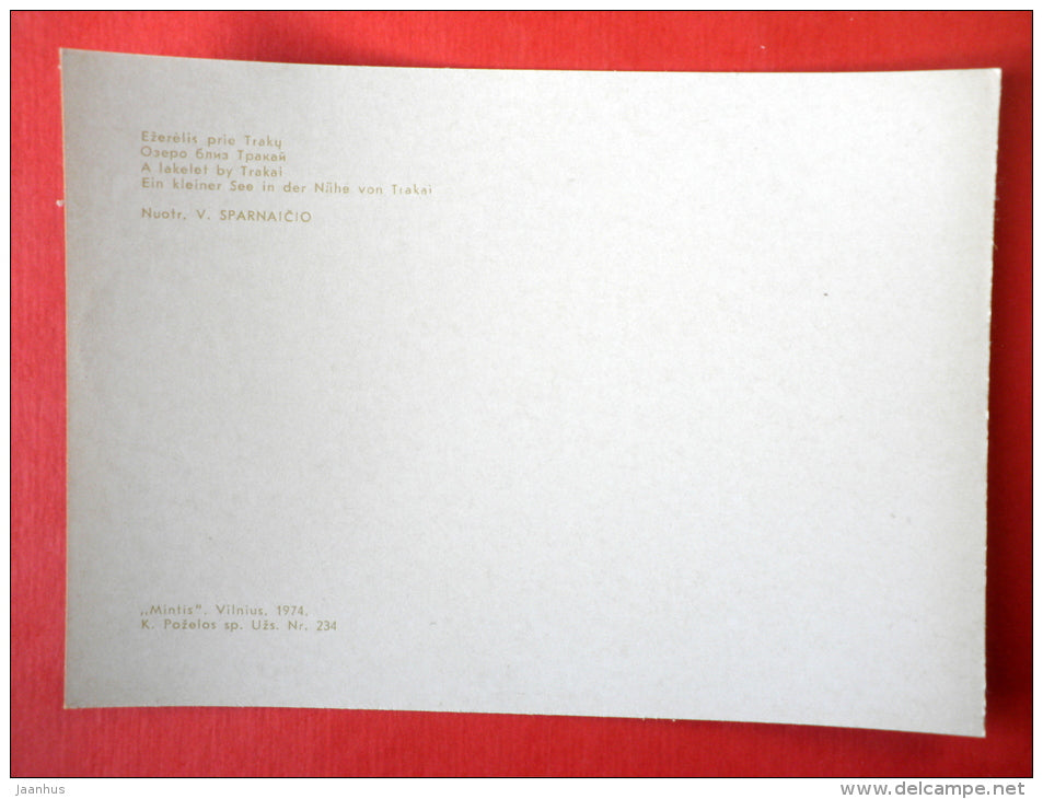 a lakelet by Trakai - Trakai - 1974 - USSR Lithuania - unused - JH Postcards