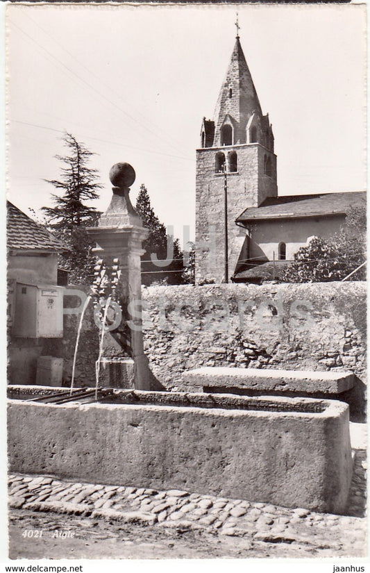 Aigle - church - 4021 - Switzerland - 1958 - used - JH Postcards
