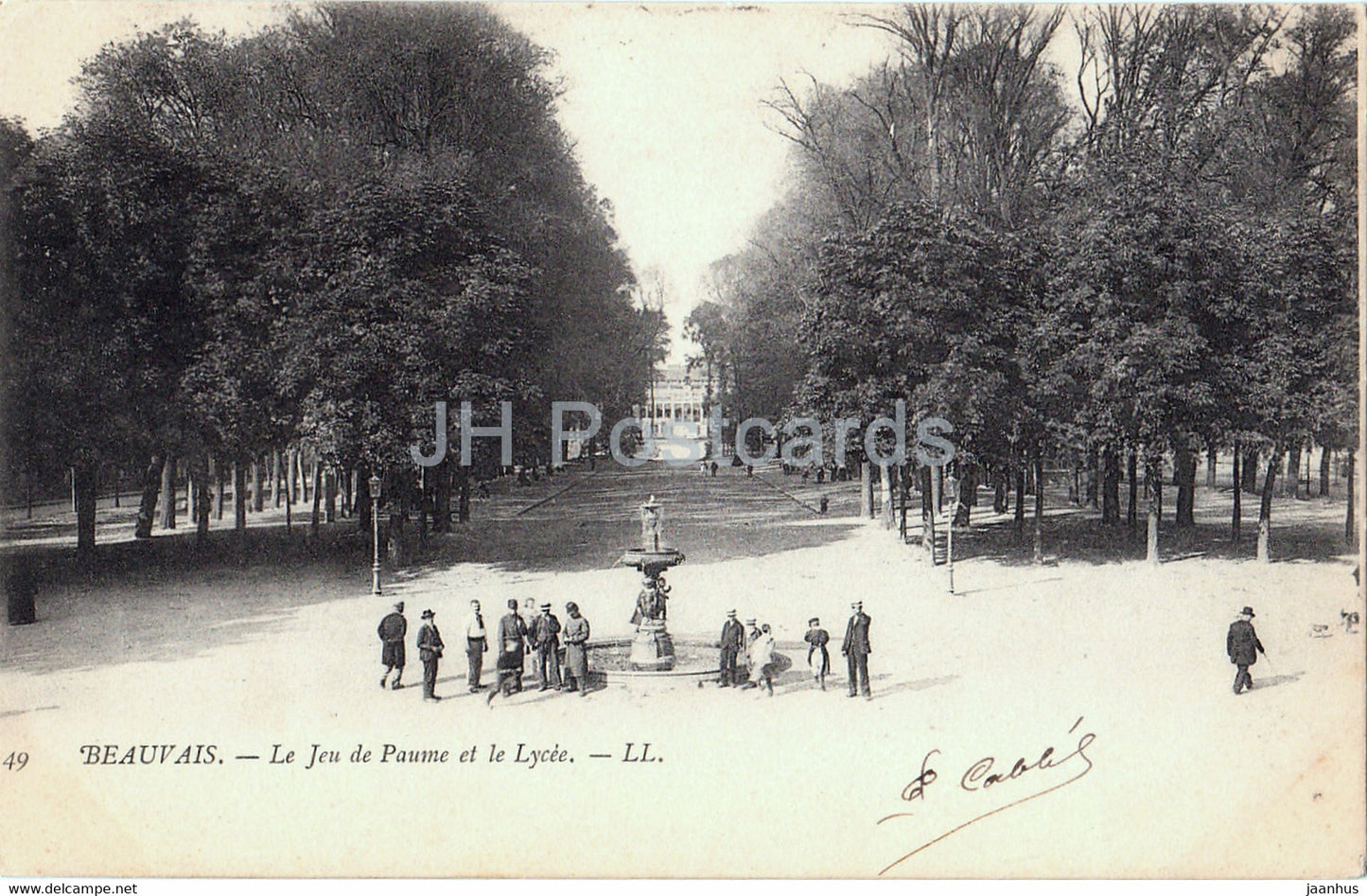 Beauvais - Le Jeu de Paume et le Lycee - old postcard - 1904 - France - used - JH Postcards