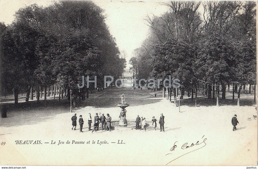 Beauvais - Le Jeu de Paume et le Lycee - old postcard - 1904 - France - used - JH Postcards