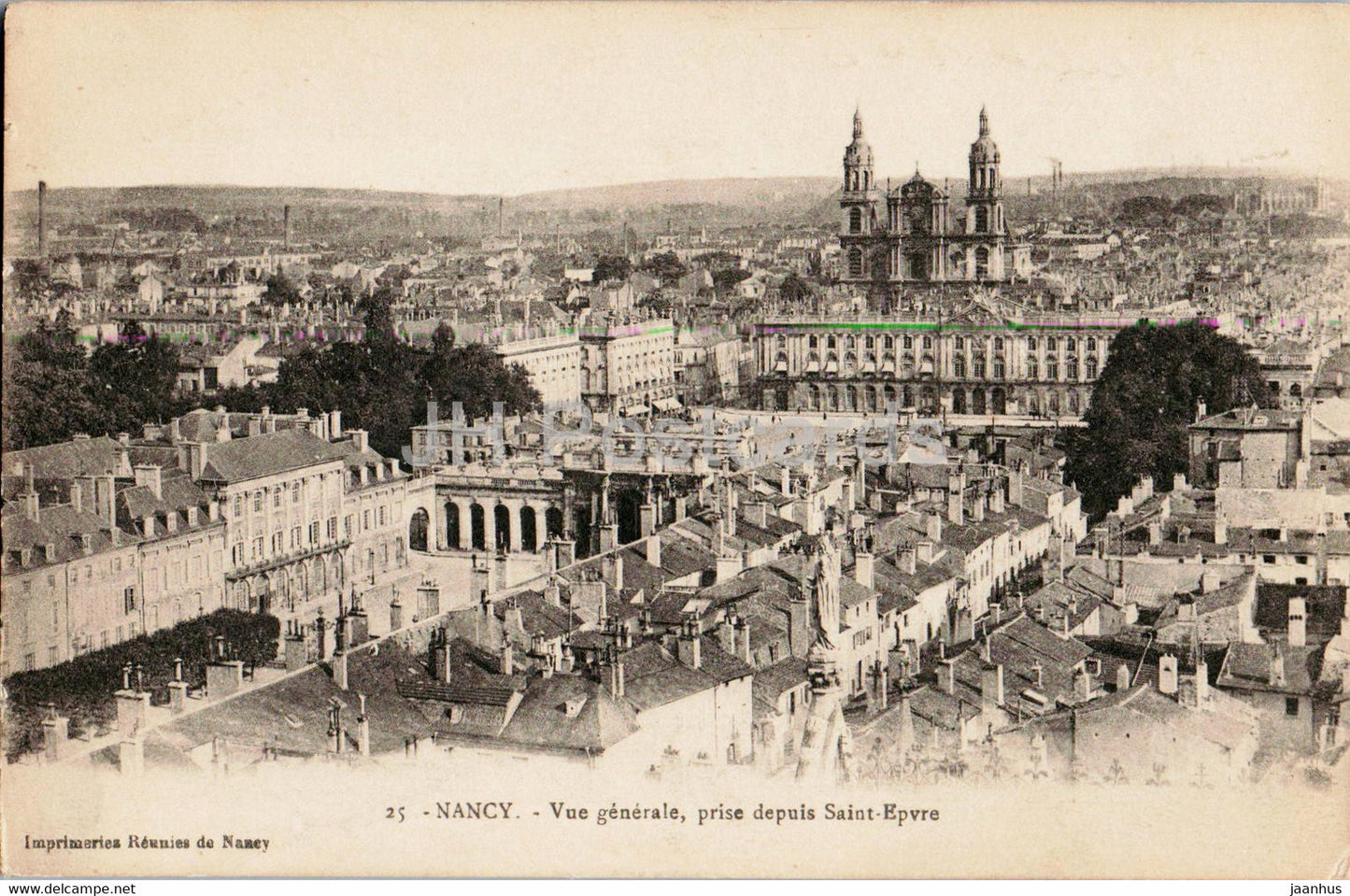 Nancy - Vue Generale prise depuis Saint Epvre - 25 - old postcard - 1917 - France - used - JH Postcards