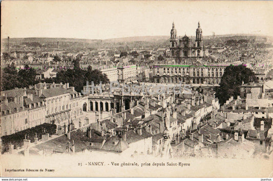 Nancy - Vue Generale prise depuis Saint Epvre - 25 - old postcard - 1917 - France - used - JH Postcards