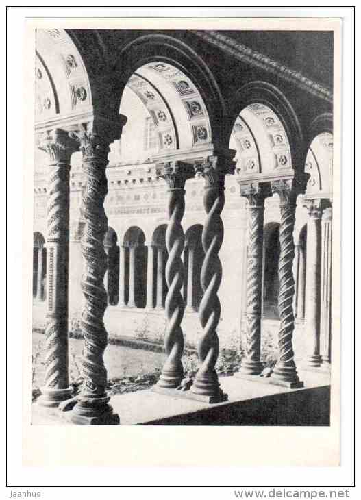 BASILICA DI SAN PAOLO FUORI LE MURA PATIO - Rome - Romanesque architecture - 1971 - Italy - unused - JH Postcards