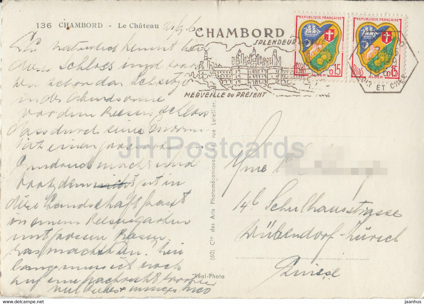 Chambord - Le Chateau - Schloss - 1960er Jahre - Frankreich - gebraucht