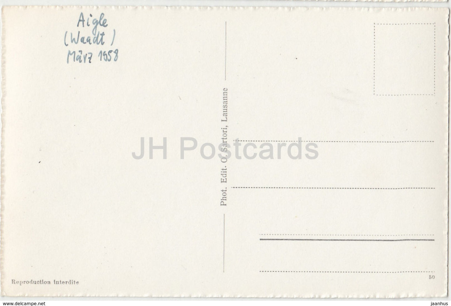 Aigle - église - 4021 - Suisse - 1958 - occasion